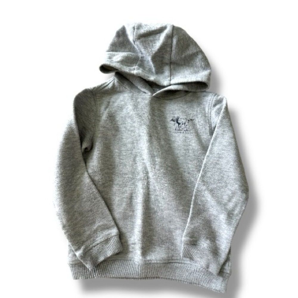 Boys Crown & Ivy Hoodie Size 5 Gray Labrador Dog Graphic Sweatshirt